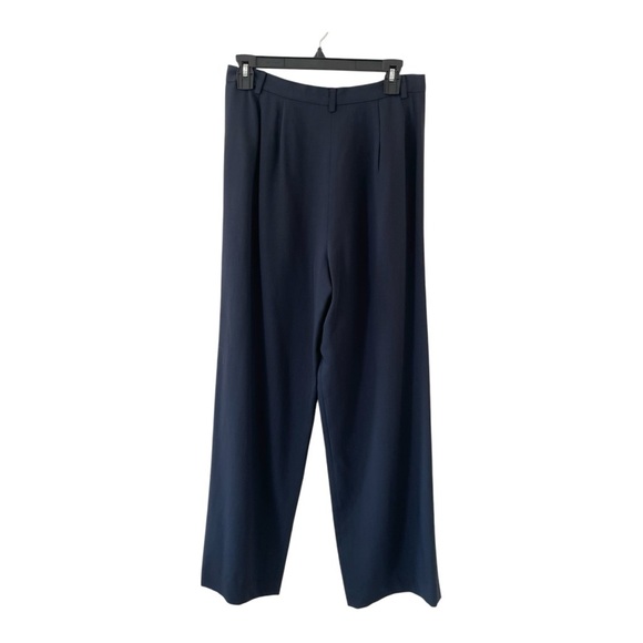 Doncaster High Waisted Wool Trousers/Slacks Navy Blue Size 10 - Picture 8 of 16